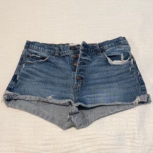 Abercrombie & Fitch Distressed Blue Women's Shorts